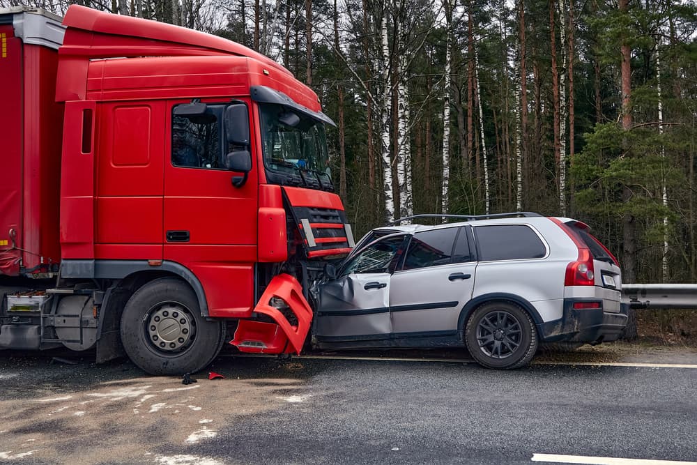 Accident Between A truck and Car